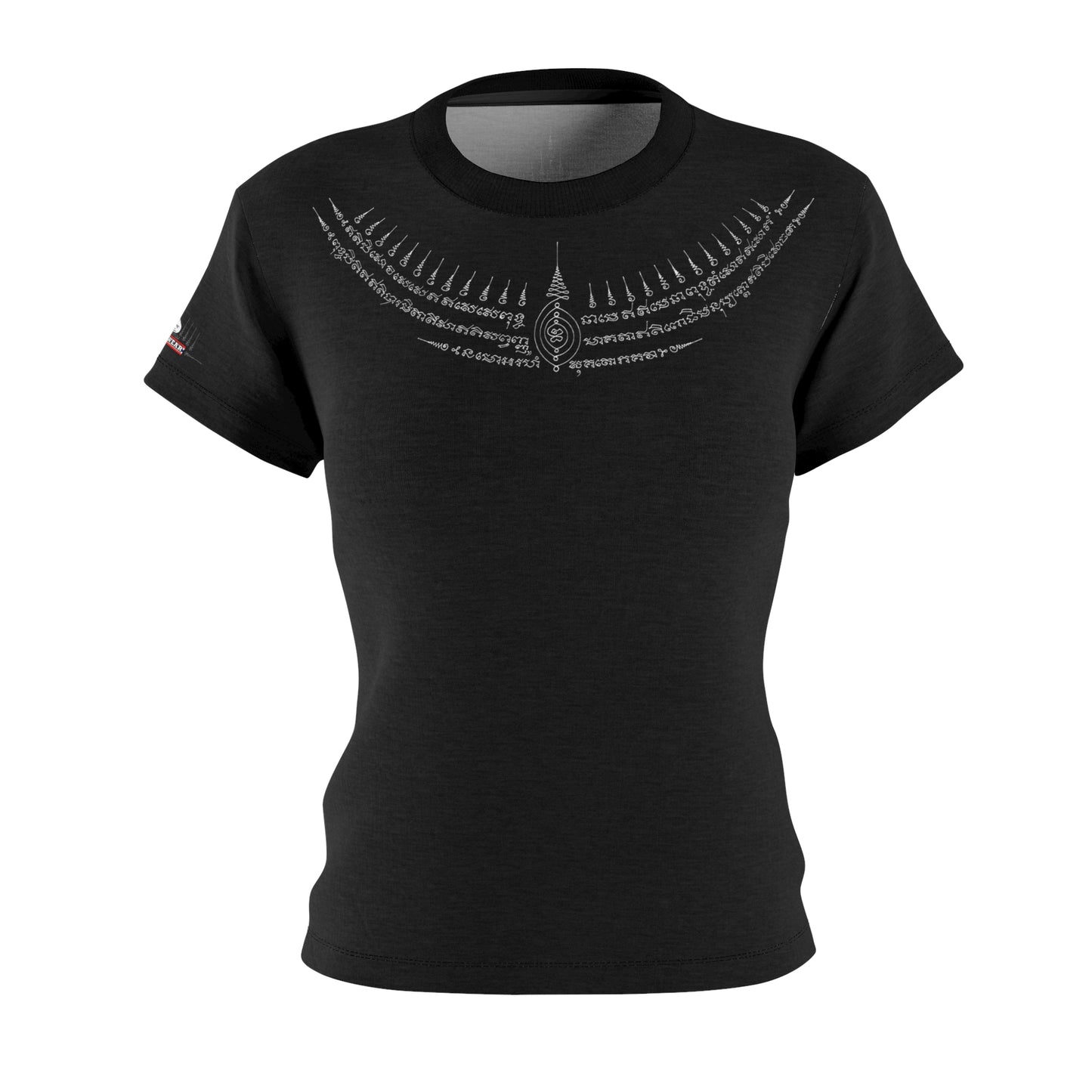 Double Dragon Sak Yant - Premium Women's Tee (Black/White)