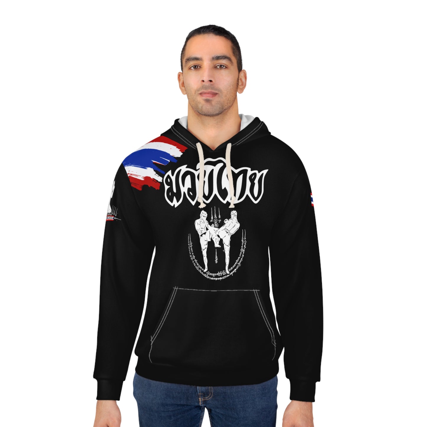 Muay Thai (Thai Lettering) - Premium Hoodie (Black)