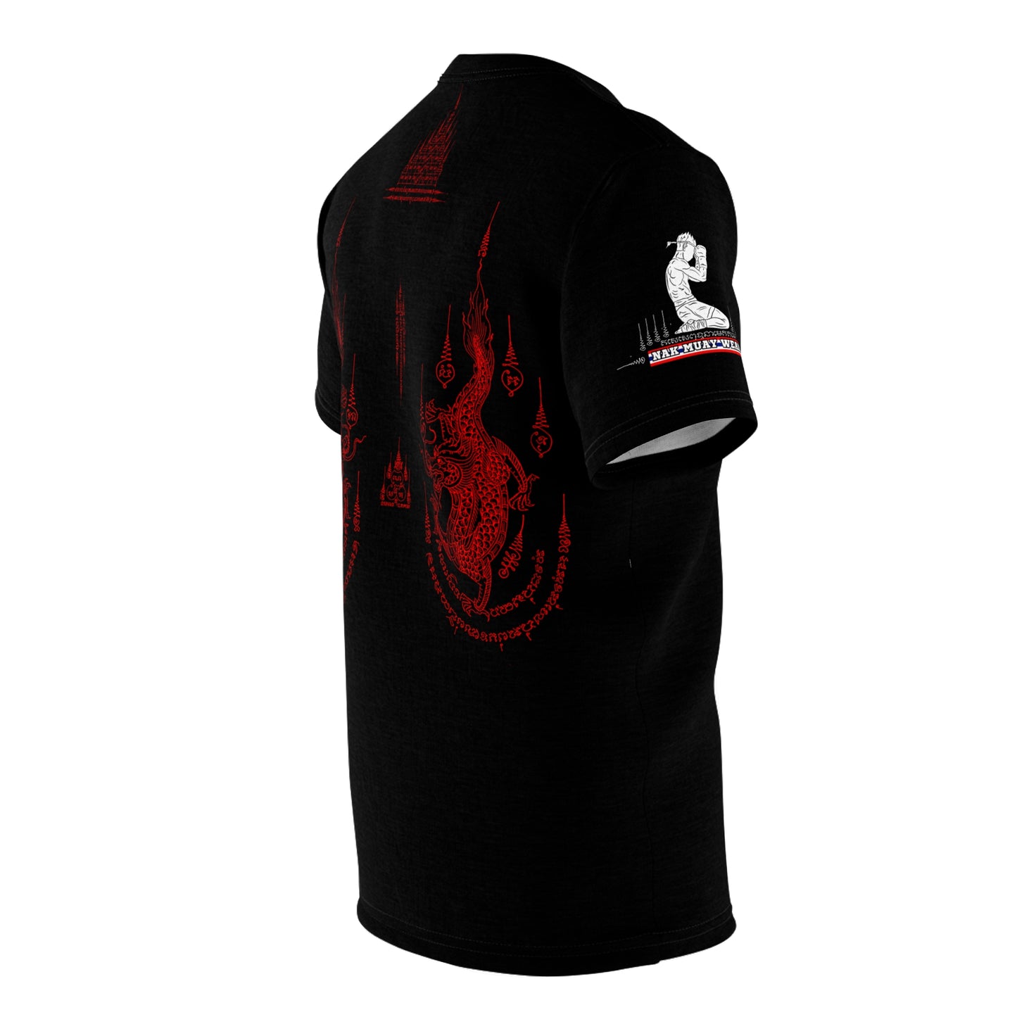 Double Dragon Sak Yant - Premium Tee (Black/Red)