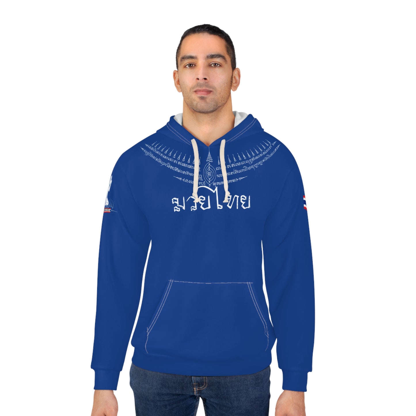 Paed Tidt Sak Yant - Premium Hoodie (Blue/White)