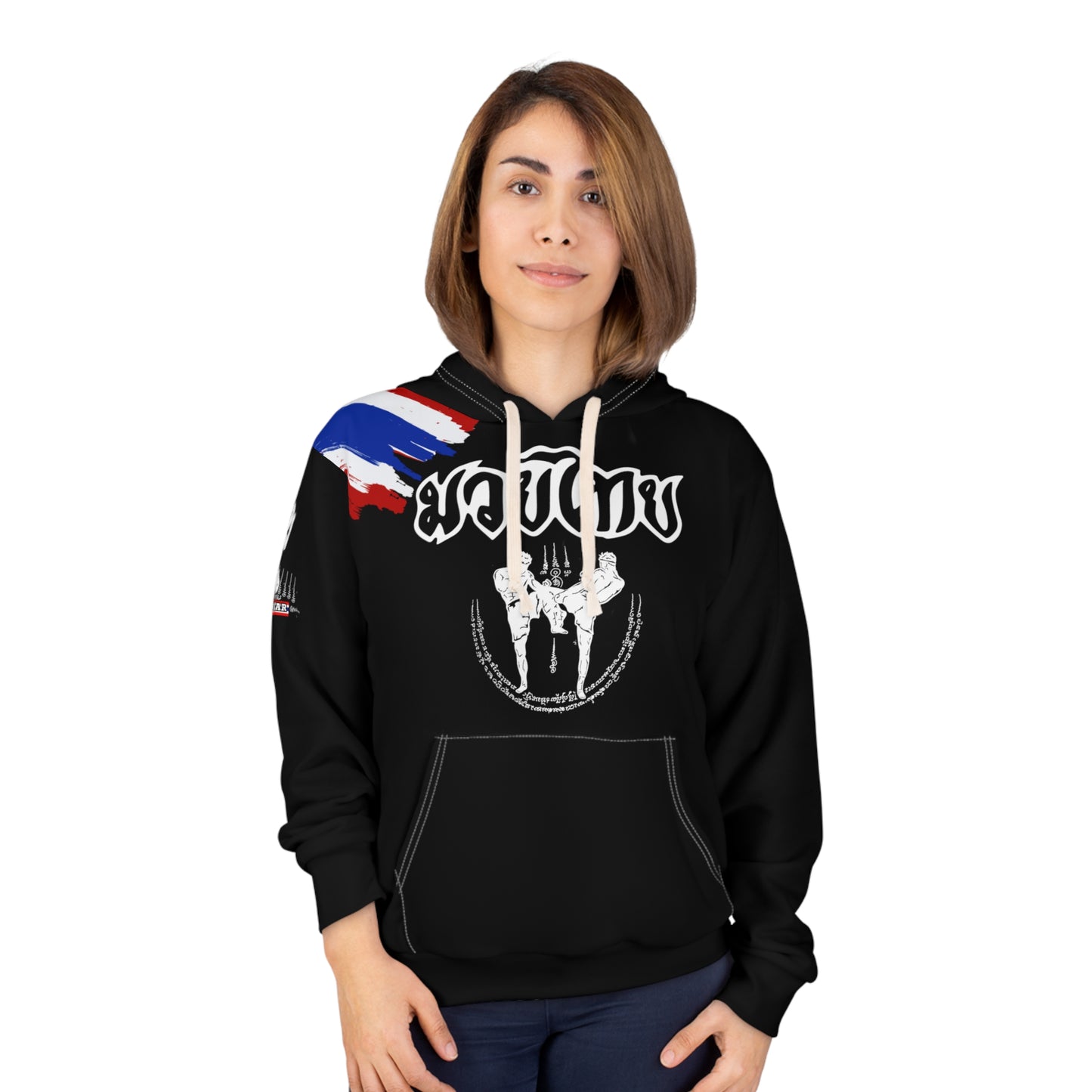 Muay Thai (Thai Lettering) - Premium Hoodie (Black)