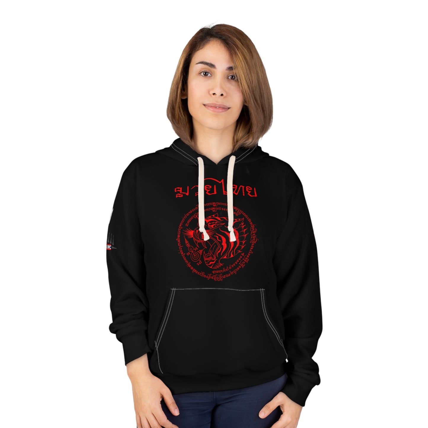 Twin Tigers Sak Yant - Premium Hoodie (Black/Red)