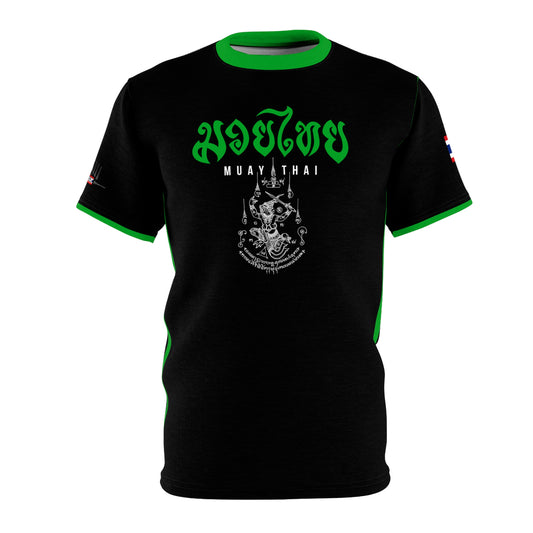 Hanuman 2.0 - Premium Tee (Green/White) Green Trim