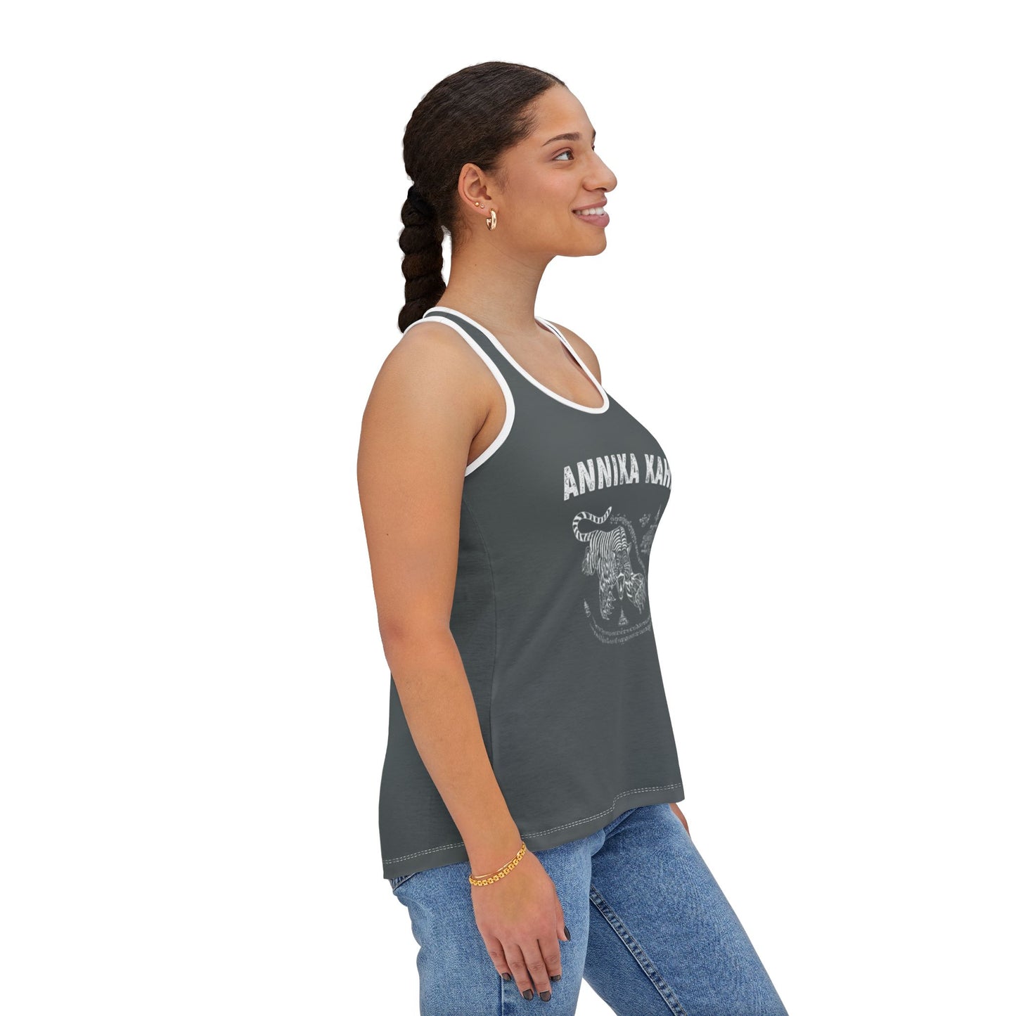 Annika Kahl - Premium Women's Racerback Tank (Dark Gray)