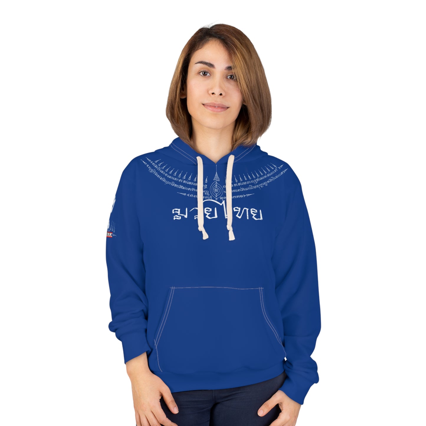 Paed Tidt Sak Yant - Premium Hoodie (Blue/White)