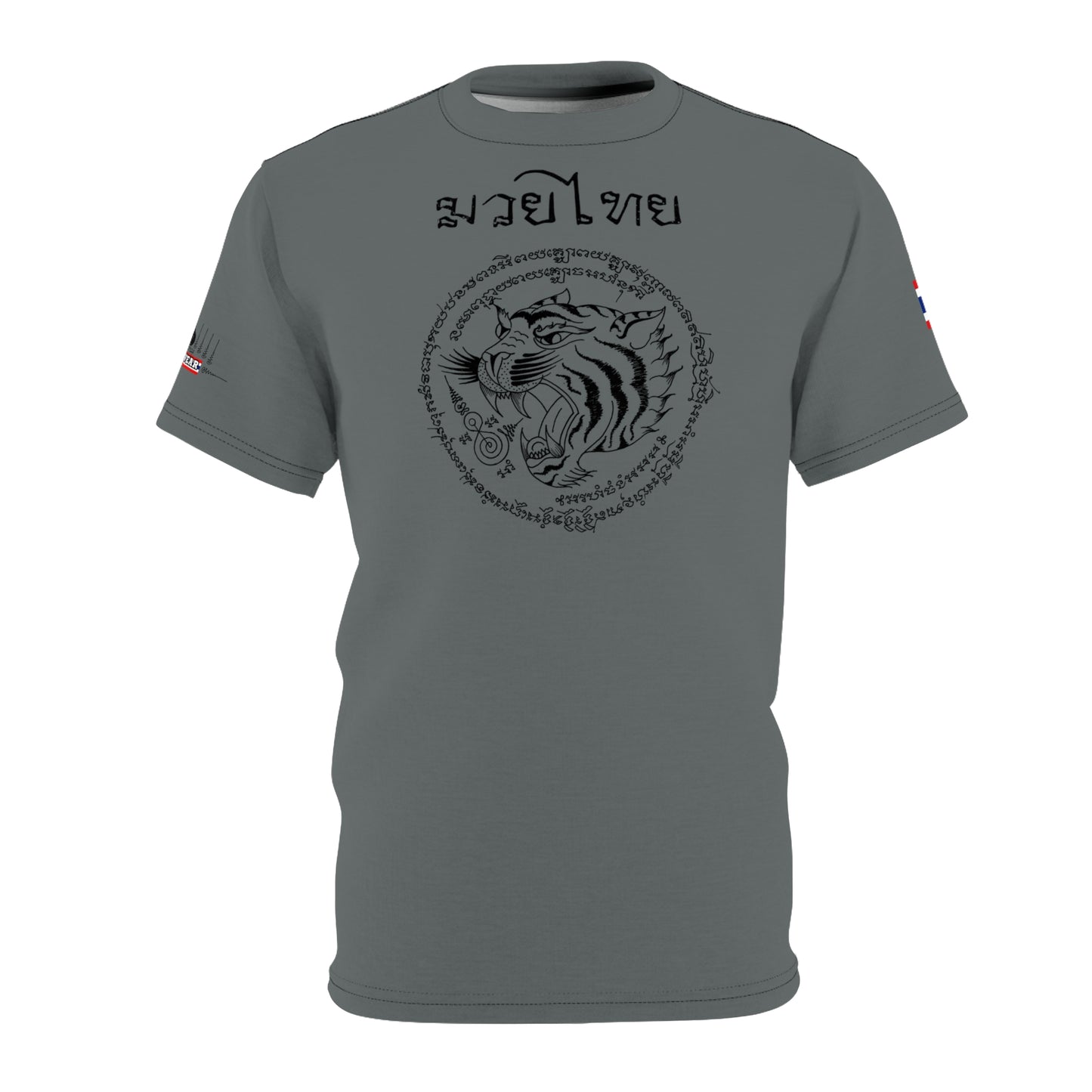 Twin Tigers Sak Yant - Premium Tee (Dark Gray/Black)