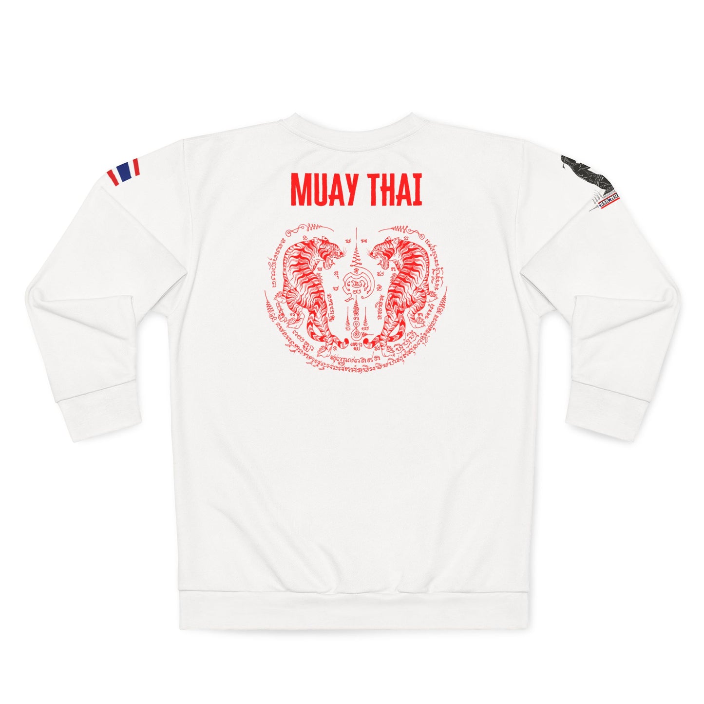 Twin Tigers Sak Yant - Premium Sweatshirt (White/Red)