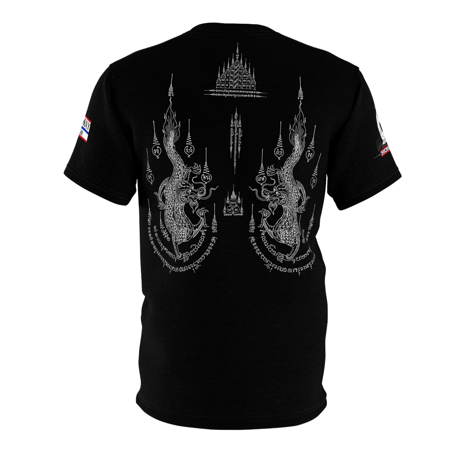 Double Dragon Sak Yant - Premium Tee (Black/White)