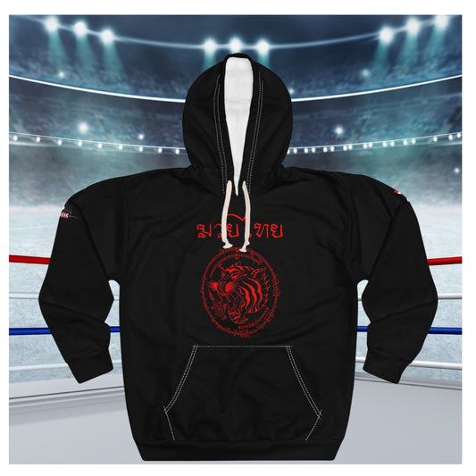 Twin Tigers Sak Yant - Premium Hoodie (Black/Red)