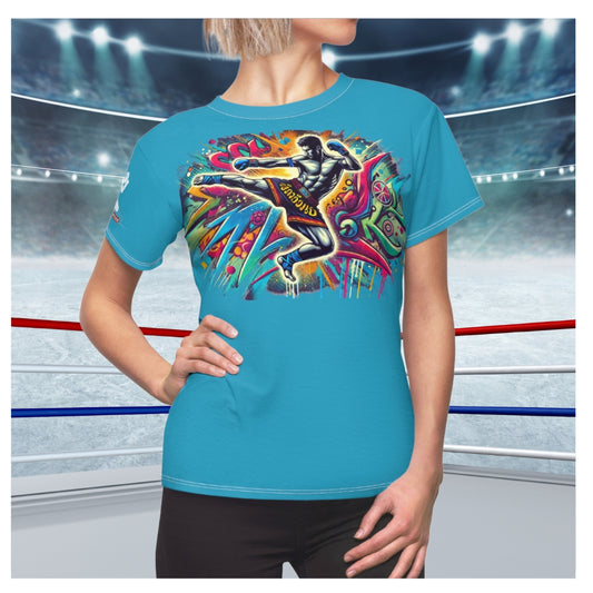 Vibrant Fury - Premium Women's Tee (Turquoise)