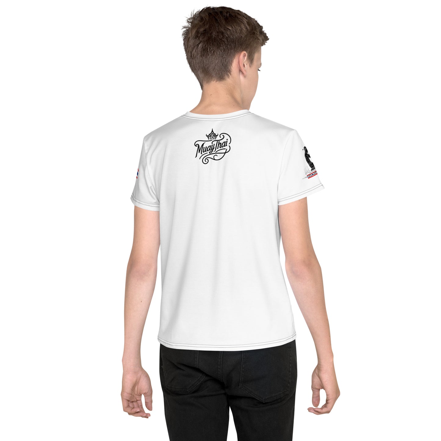 Muay Thai Signature - Premium Youth Tee (White)