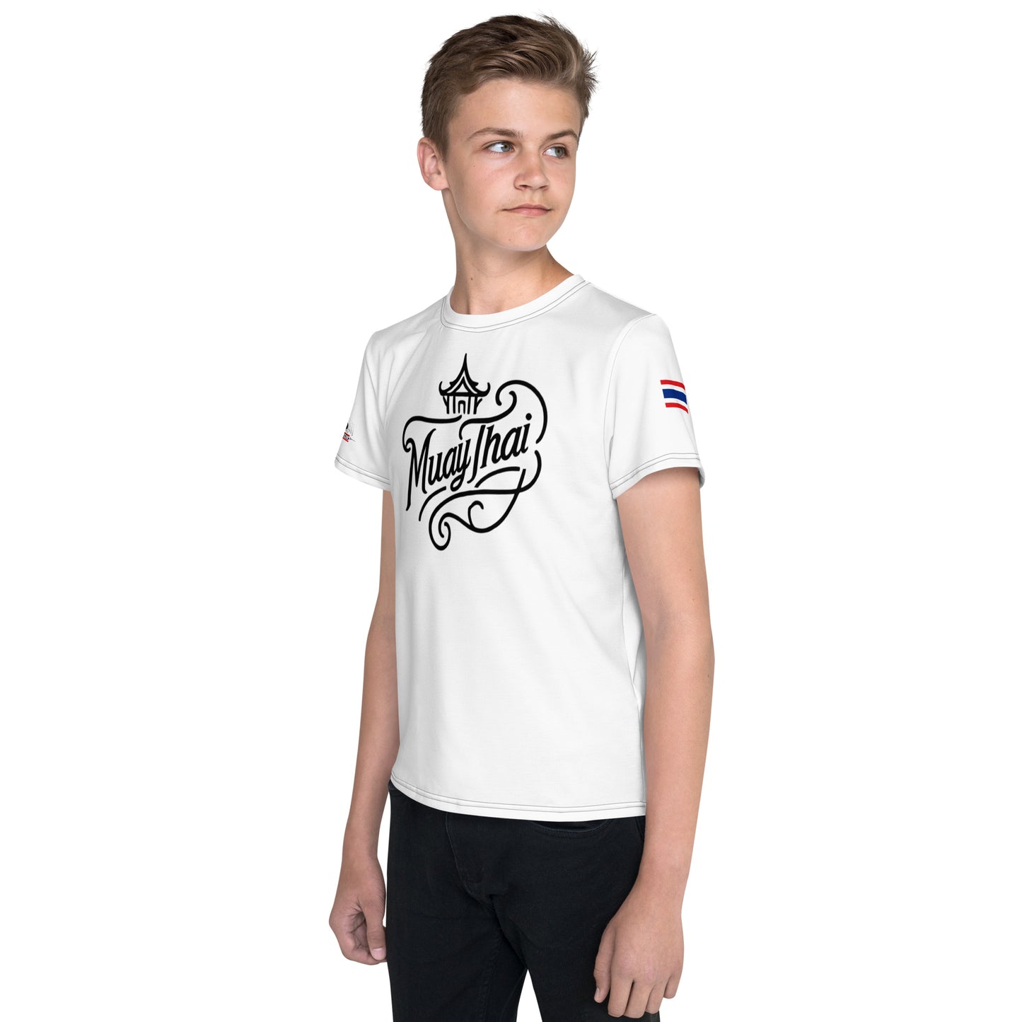 Muay Thai Signature - Premium Youth Tee (White)