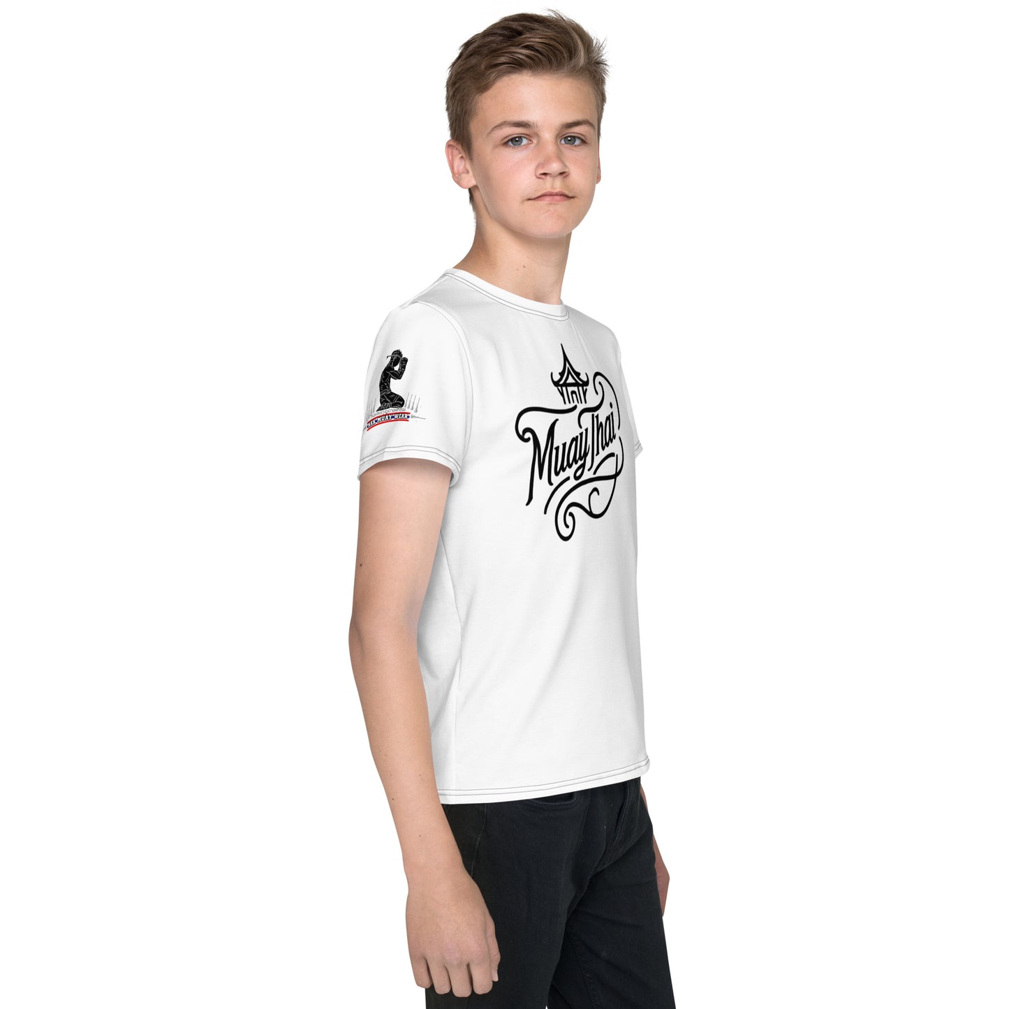 Muay Thai Signature - Premium Youth Tee (White)